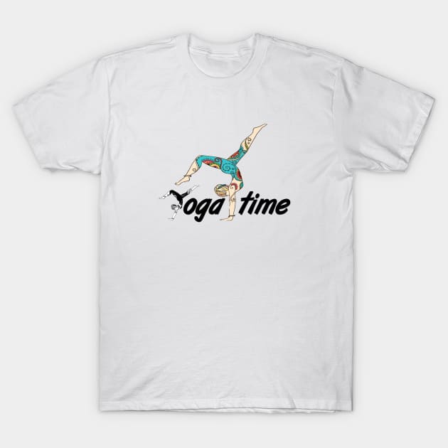 yoga time. yoga makes you self confident. yoga t-shirt T-Shirt by Gemi 